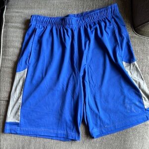 MLB Blue and Gray Athletic Shorts with Elastic Waist